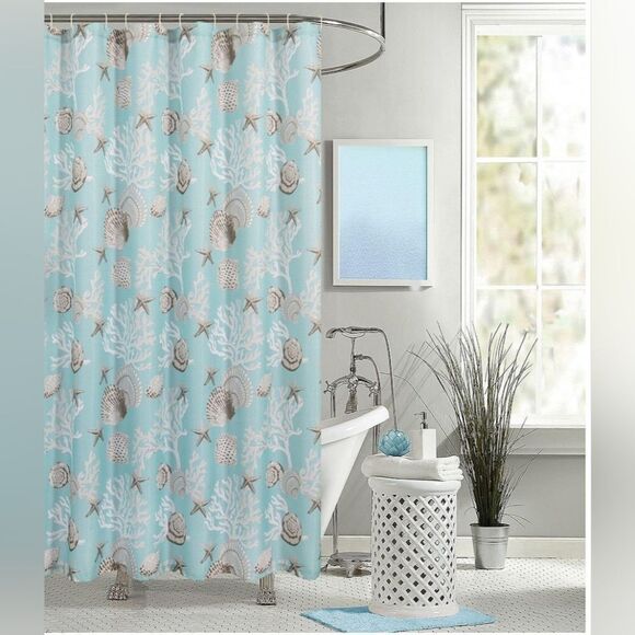 Coastal NWT Seashell Shower Curtain - Picture 1 of 4